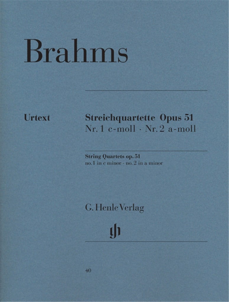 Strreichquartette 1 Opus 51 c-moll und 2 a-moll